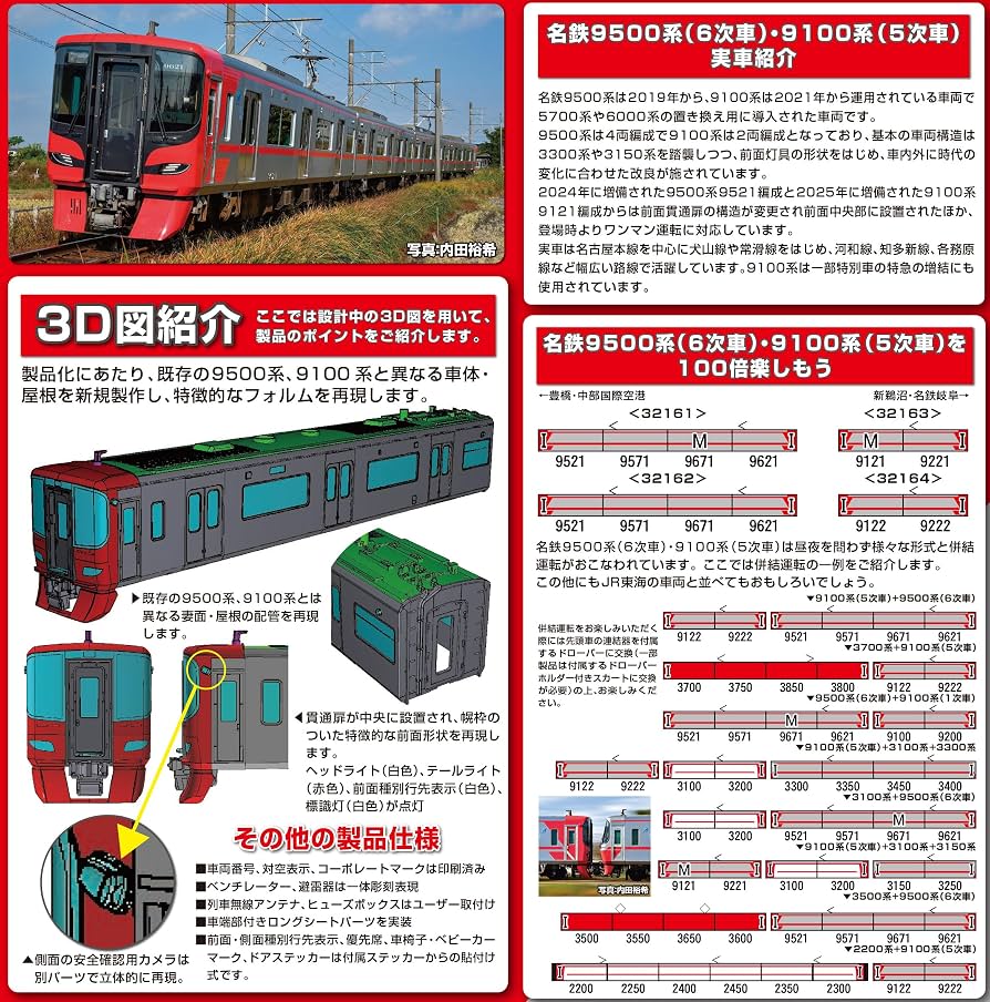 Amazon | グリーンマックス (Greenmax) Nゲージ 名鉄9500系 (6次車